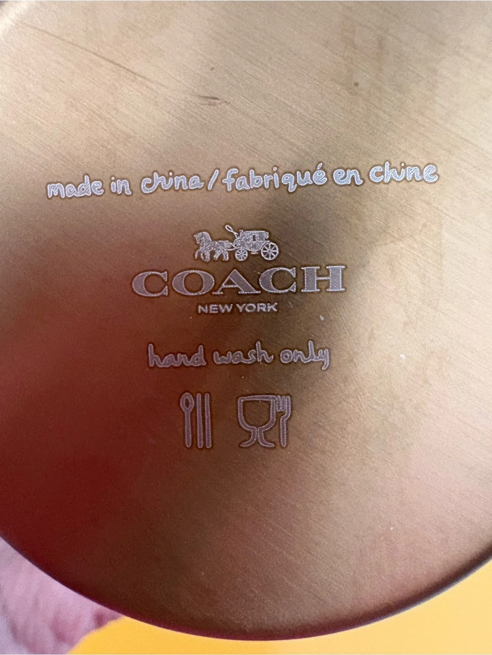 Coach Gold-Tone Cocktail Shaker with Black Sleeve